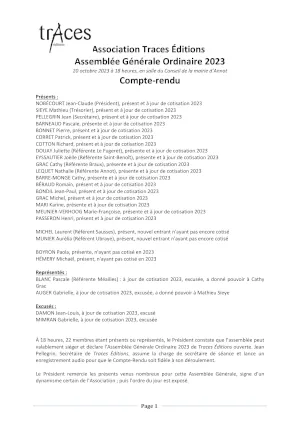 Procès-verbal 2023